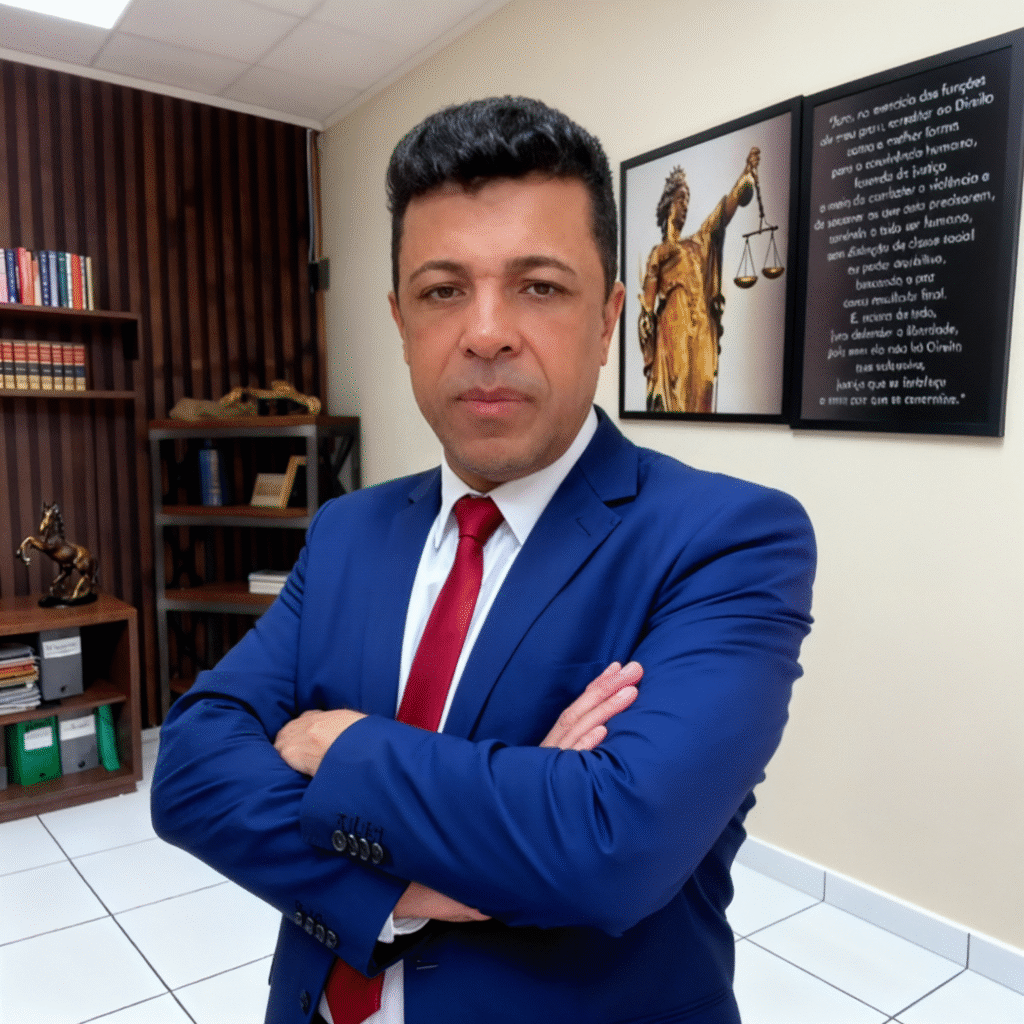 Dr. João Rodrigues de terno azul e braços cruzados